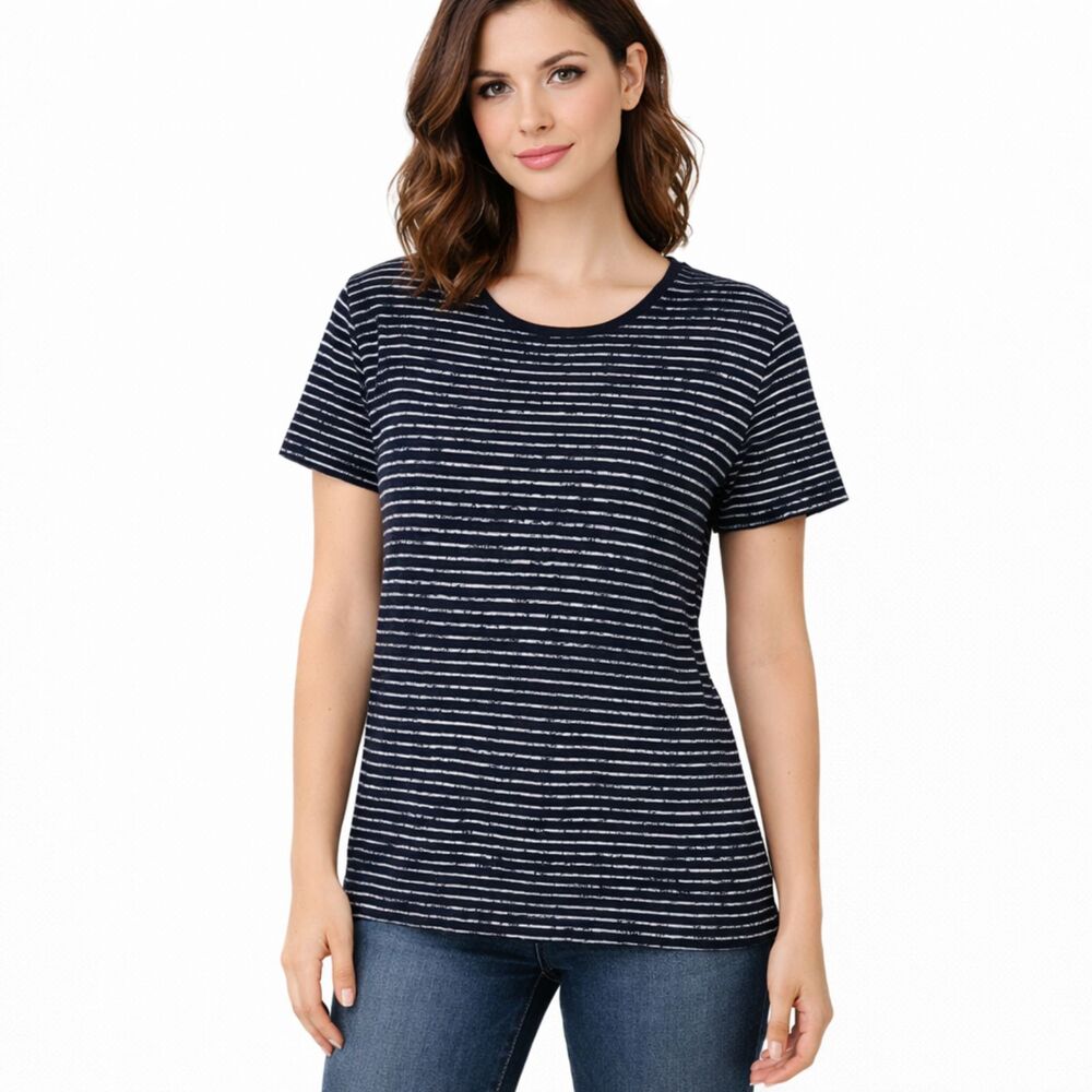 ATM Anthony Thomas Melillo Striped Tee Shirt Blue White M